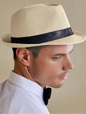 ✨Host pick✨Simons LE31 1920s Panama Fedora Hat Cap for Men